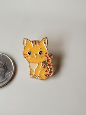 2/$15  Orange Tabby Cat Enamel Pin
